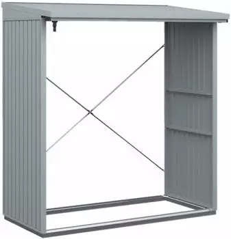 H&ouml;rmann Berry Kaminholzregal Classic Typ 2, 181x103cm, Fenstergrau (RAL 7040) (1345118)