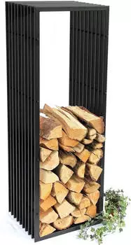 DanDiBo Kaminholzregal 150 cm Metall schwarz (10105)