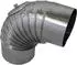 Bertrams Bogen aus Aluminium 90° Ø 110 mm mit Kontrollverschluss gerippt (14BG90-110KV)