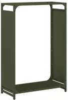vidaXL Brennholzregal Olivgr&uuml;n 60x28x90 cm Kaltgewalzter Stahl