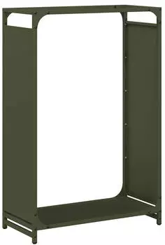 vidaXL Brennholzregal Olivgr&uuml;n 60x28x90cm Kaltgewalzter Stahl