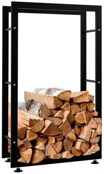 CLP Kaminholzst&auml;nder Keri V2 Metall schwarz 25x60x100cm (151082101)