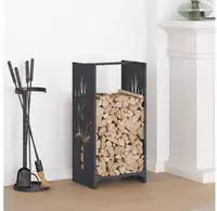 vidaXL Brennholzregal Anthrazit 40x30x80 cm Kaltgewalzter Stahl
