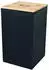 EDA Jura Montania Pellets-Aufbewahrungsbox 36L, 20kg, Kunststoff mit Holzdeckel, schwarz (010481 NO)