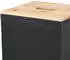 EDA Jura Montania Pellets-Aufbewahrungsbox 36L, 20kg, Kunststoff mit Holzdeckel, schwarz (010481 NO)