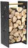 tuning-art KR08 Kaminholzregal Pulverbeschichtet Baum-Motiv, Schwarz (KR08-BLK)