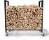 QUICK STAR Kaminholzregal Metall verzinkt mit Rollen 90x25x90cm (47496)