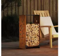 vidaXL Brennholzregal 40x30x80 cm Wetterfester Stahl