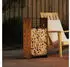 vidaXL Brennholzregal 40x30x80cm Wetterfester Stahl (864224)