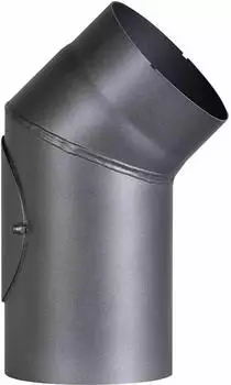 FireFix Ofenrohrbogen 45° Ø150mm Stahl 2mm mit Reinigungstür, dunkelgrau (RD150/B4)