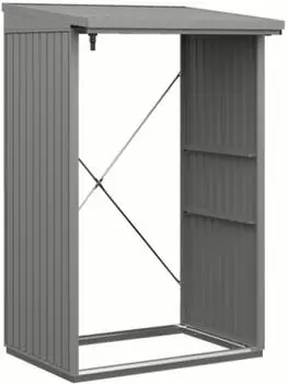 H&ouml;rmann Berry Kaminholzregal Classic Typ 1, 123x103cm, Graualuminium (RAL 9007) (1345102)