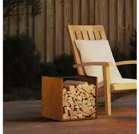 vidaXL Brennholzregal 40x40x40 cm Wetterfester Stahl