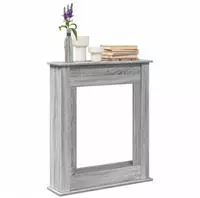 vidaXL Kaminumrandung Grau Sonoma 75x20x87,5 cm Holzwerkstoff