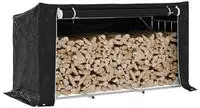 vidaXL Brennholzregal mit Regenschutz 200,5x80,5x110,5 cm