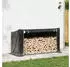 vidaXL Brennholzregal mit Regenschutz 200,5x80,5x110,5cm Verzinkter Stahl (4104946)