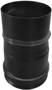 FireFix Pelletofenrohr Verbindungsst&uuml;ck &Oslash;80mm Edelstahl schwarz (RES80/VBS)