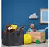 Relaxdays Kaminholzkorb Filz 50l Anthrazit