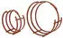 Linder Exclusiv Brennholzregal Rund Rost-Optik, 2er Set