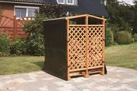promadino Kaminholzregal mit Wetterschutz