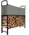 Garmio Kaminholzregal mit Abdeckung 130x30x117cm Metall schwarz (GAR-0100-6237)