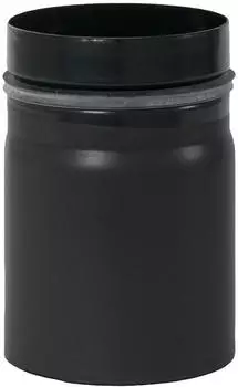 Muldenthaler Kaminrohr für Pelletofen 100 mm Länge 150 mm mattschwarz emailliert