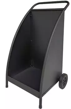 FireFix Holzwagen / Kaminholzwagen Metall schwarz mit R&auml;dern (9262)