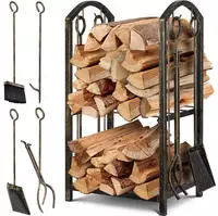 Kesser&reg; Kaminholzregal 5-teiliges Set Kaminholzst&auml;nder Feuerholzablage
