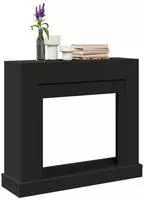 vidaXL Kaminumrandung Schwarz 100x30x87,5 cm Holzwerkstoff