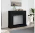 vidaXL Kaminumrandung Holzwerkstoff Schwarz 100x30x87,5cm (854563)