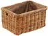 kobolo Kaminholzkorb Rattan Lacak mit abnehmbarem Leinenstoff, Braun (29304-31)