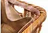 kobolo Kaminholzkorb Rattan Lacak mit abnehmbarem Leinenstoff, Braun (29304-31)