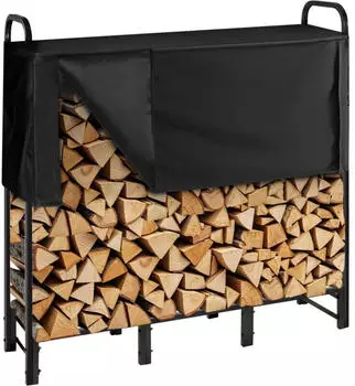 VEVOR Kaminholzregal Metall 122x32x118cm, max. 181kg