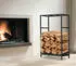 DanDiBo Kaminholzregal Metall mit Schublade, 80cm, schwarz (96356)