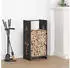 vidaXL Brennholzregal Schwarz 40x30x80cm Kaltgewalzter Stahl (864225)