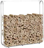vidaXL Kaminholzregal 150x25x150 cm Stahl verzinkt