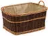 Dehner Kaminkorb mit Jute, 2 Tragegriffe, 60x40x47cm, Weide, dunkelbraun (5453303)