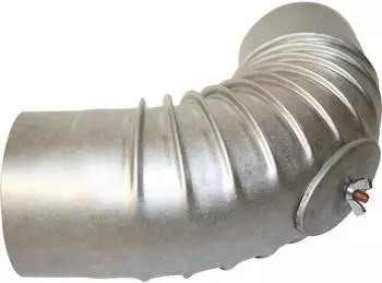 Bertrams Ofenrohrbogen 90° Ø120mm feueraluminiert mit Reinigungsöffnung (030510)