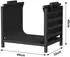 DanDiBo Kaminholzregal Metall Schwarz mit Tragetasche 45cm (96466)