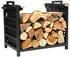DanDiBo Kaminholzregal Metall Schwarz mit Tragetasche 45cm (96466)