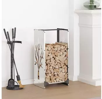 vidaXL Kaminholzregal 40x30x80cm Edelstahl (864229)