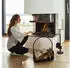 Relaxdays Kaminholz-Set 2-teilig, Regal & Korb, pulverbeschichteter Stahl, schwarz (46.5x64x111.5cm)