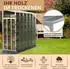 LAWA Living and Lifestyle Kaminholzregal aussen Metall mit Dach 188x70x188 45kg 3t Silber mit Plane