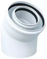 Bertrams Polyline LAS Bogen 41BG30-80 30&deg;, DN 80/125, innen, wei&szlig;