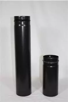 Muldenthaler Kaminrohr für Pelletofen 80 mm x 750 mm mattschwarz emailliert