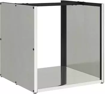 vidaXL Brennholzregal Edelstahl 40x40x40cm