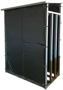 QUICK STAR Wetterschutz-Set Front und R&uuml;ckwand f&uuml;r Kaminholzunterstand 130x70x185cm PVC Schwarz (47471)