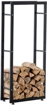 CLP Kaminholzst&auml;nder Keri V2 Metall schwarz 25x40x125cm (316490)