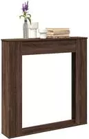 vidaXL Kaminumrandung Braun Eichen-Optik 100x20x100 cm Holzwerkstoff