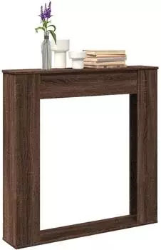 vidaXL Kaminumrandung Holzwerkstoff braune Eichen-Optik 100x20x100cm (854577)