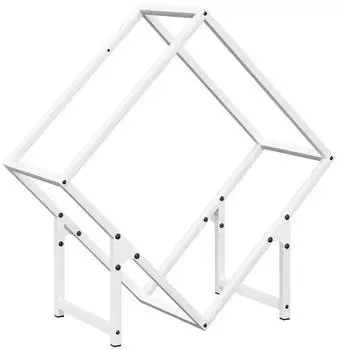 vidaXL Brennholzregal 60x25x60cm kaltgewalzter Stahl wei&szlig; (864280)